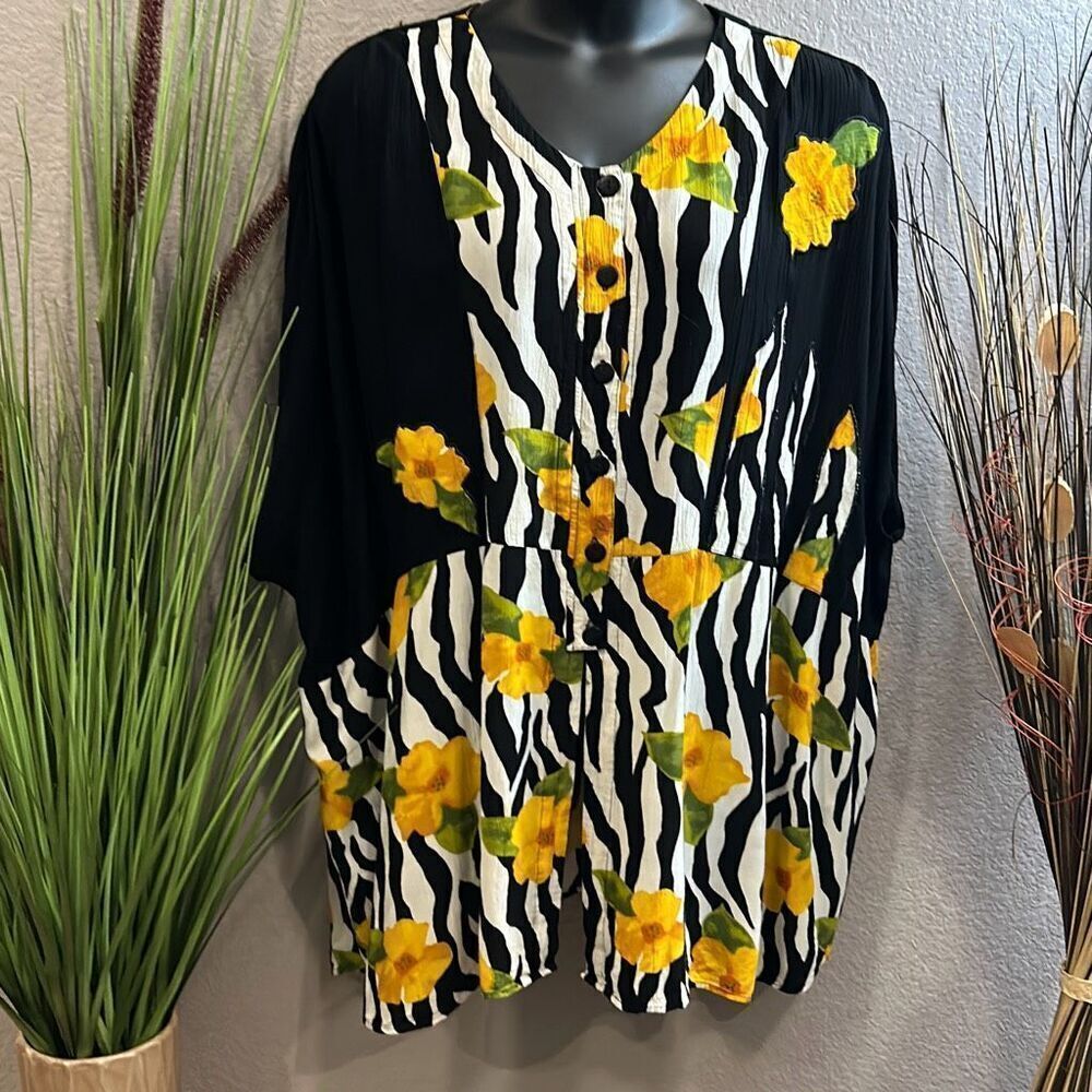 #500 BOP floral printed tunic/top size 3X